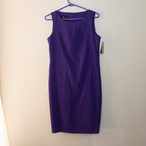 Purple dress sleeveless, chic and streamlined. Size 10 AB Studio NWT